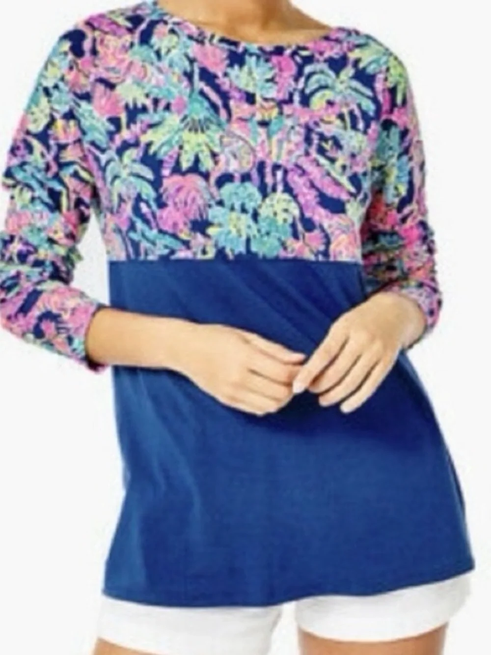 Lilly Pulitzer Finn' Oyster Bay Navy Seen and Heard Size Med